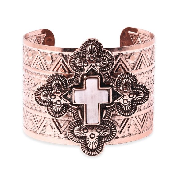 Galilea Rose Quartz Cuff - Picture 1 of 3